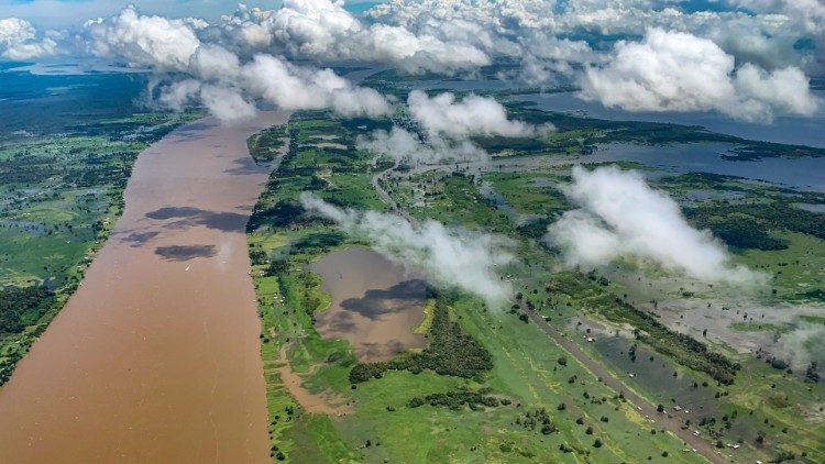 Vue aérienne de l'Amazonie.