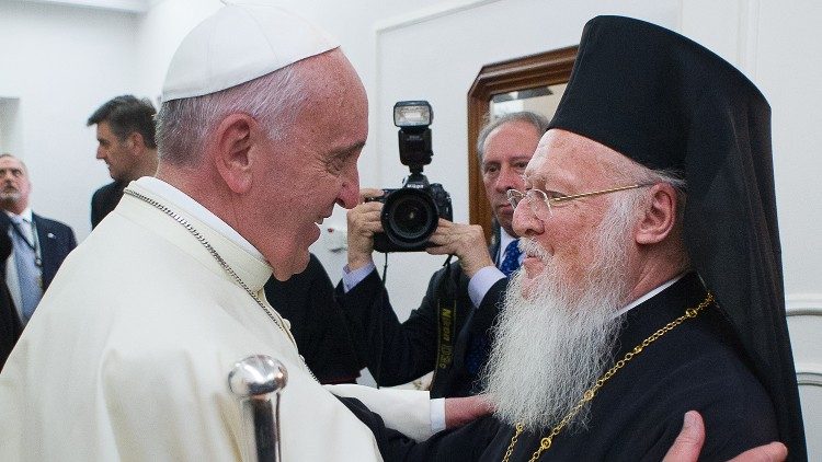 Popiežius Pranciškus ir patriarchas Baltramiejus