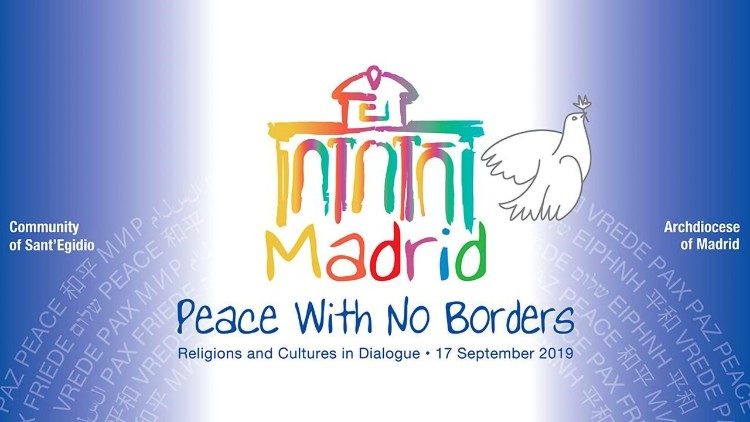  Maldos susitikimo Madride „Taika be sienų“ logotipas