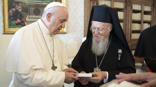 Папа Франциск с Вселенския патриарх Вартоломей