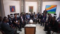 Pope Francis meets Jesuits in Mozambique