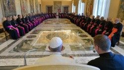 Pope Francis receives the bishops of the Episcopal Conference of the Syro-Malabar Church during their ad Limina visit in October 2019