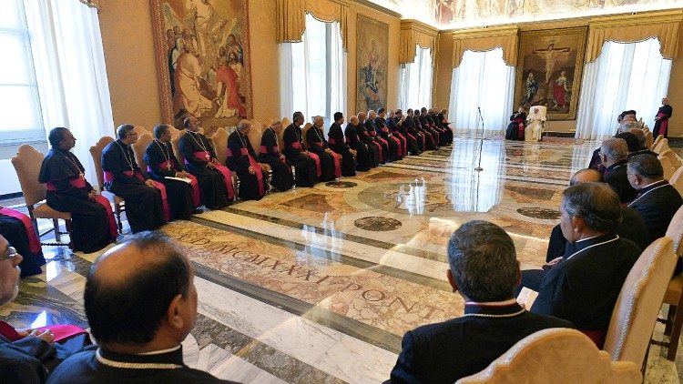 Pope Francis receives Syro-Malabar prelates for their ad limina visit to the Vatican in 2019