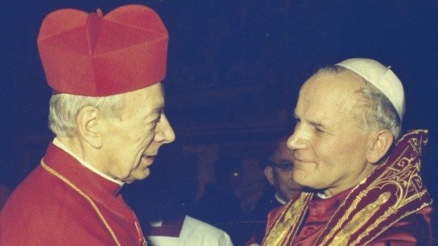 Le cardinal Wyszyński et Jean-Paul II 
