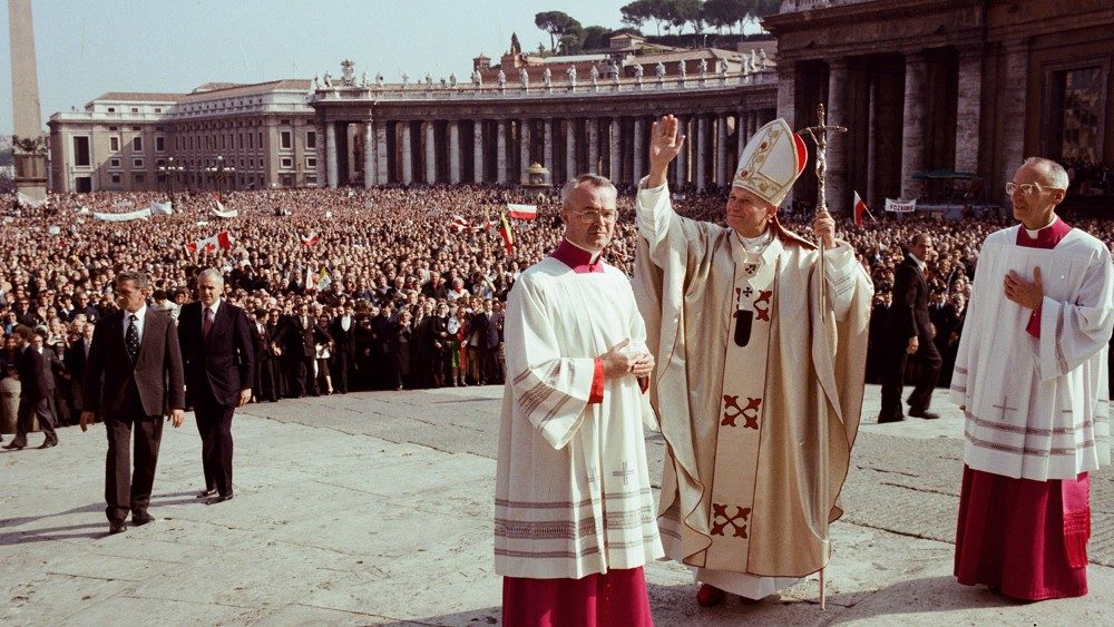 šv. Jonas Paulius II pontifikato inauguracijos Mišiose 1978 m.