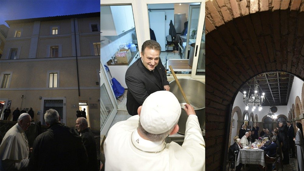 Pápež František navštívil Charitatívne  zariadenie Migliori v novembri 2019