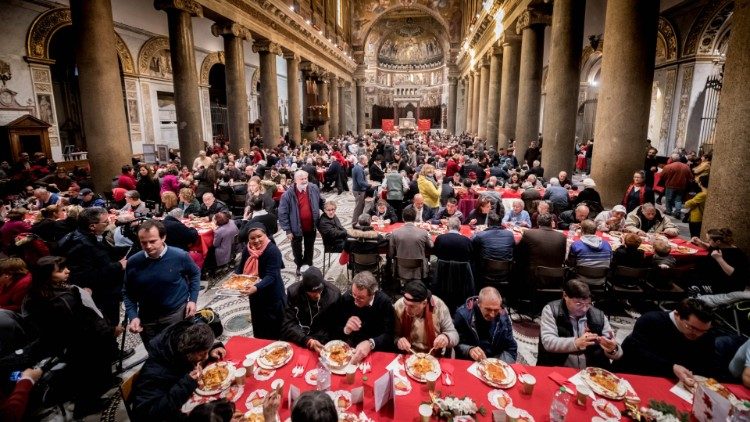 File photo of the Christmas Lunch for the poor organized by the Sant'Egidio Community