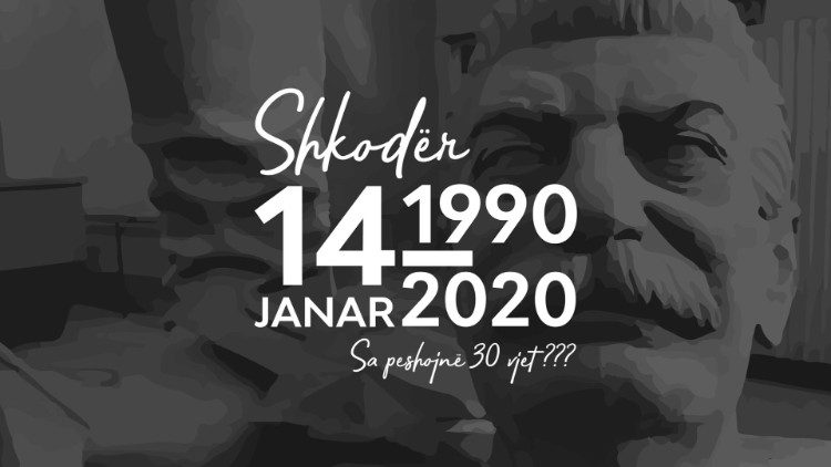 2020.01.13 Anniversario manifestazione anticomunista a Scutari 1990-2020
