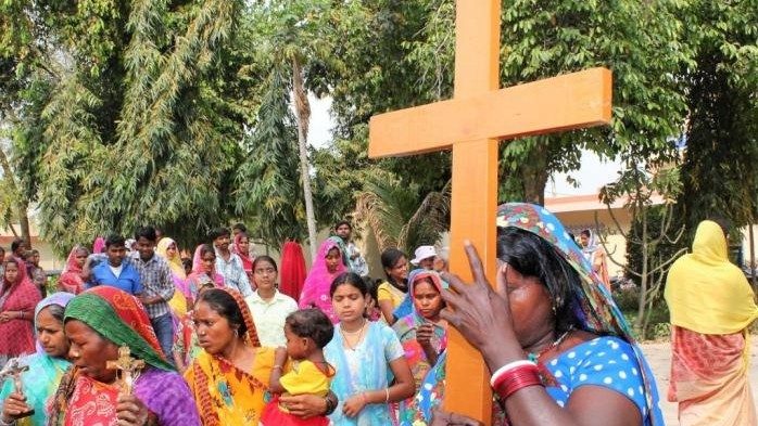 Fredsmarch i Kalkutta under Böneveckan för kristen enhet 2020 