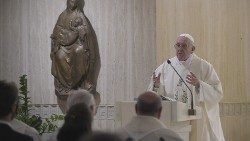 Le Pape François lors de la messe à Sainte-Marthe, mardi 28 janvier 2020. 