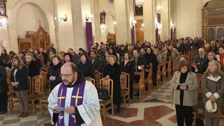 2020.03.12 Siria, Aleppo parrocchia preghiera per l'Italia