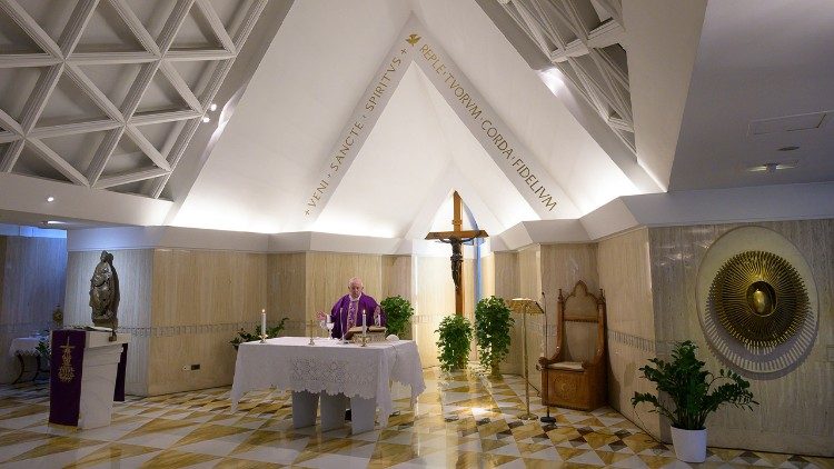Svētā Mise Vatikāna viesu nama kapelā 