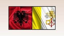 Bandiera della Città del Vaticano e dell'Albania