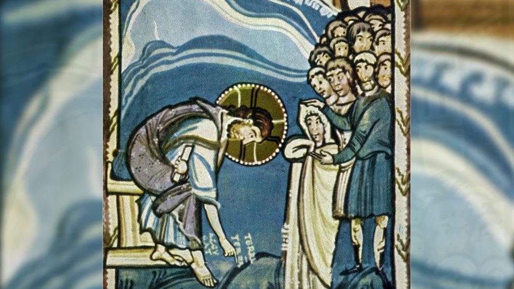 Escena del Evangelio en el cual Jesús perdona a la mujer adultera