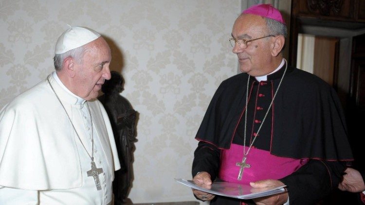 Biskup Ballin s papežem Františkem