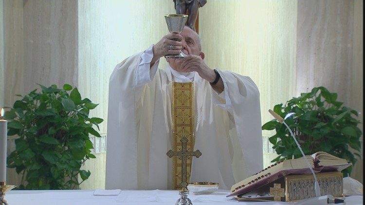 2020-04-19 Misa ya Papa Francisko katika kikanisa cha Mtakatifu Marta, Vatican 