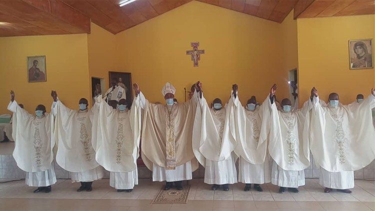 Priests ordained in the Diocese of Obala in Cameroon in April 2020