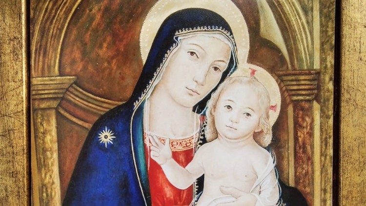 Vierge Marie de Francesco Astiaso Garcia, peintre et photographe contemporain italo-espagnol. 