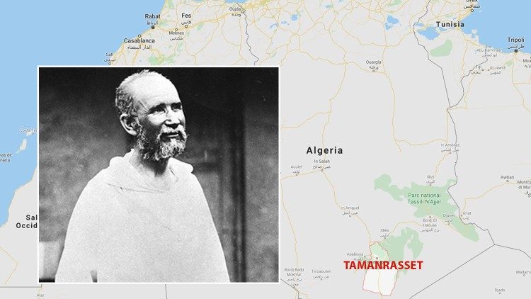 Charles de Foucauld morreu em Tamanrasset, Argélia, em 1916