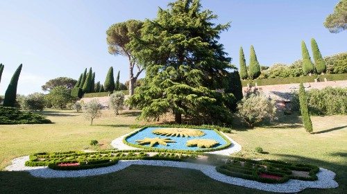 Uno scorcio del giardino nella Villa Pontificia di Castelgandolfo
