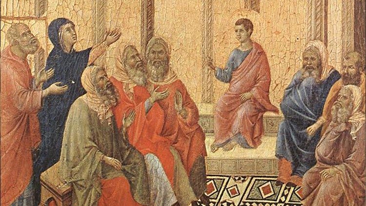 Disputation with the Doctors, by Duccio di Buoninsegna