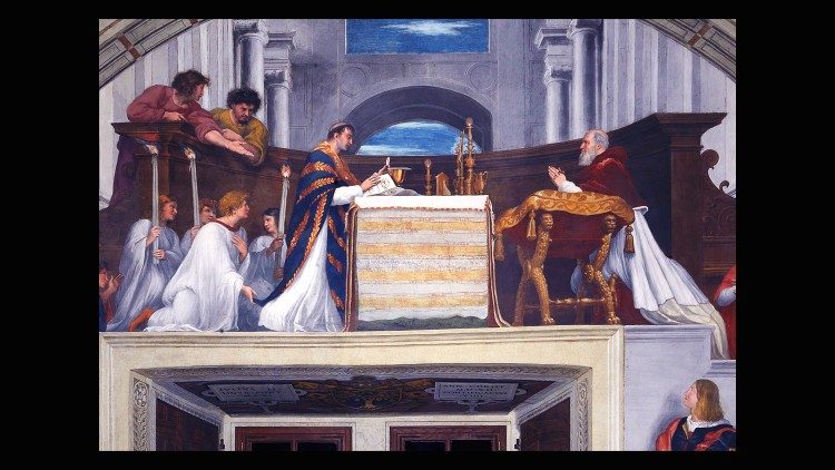 La messe de Bolsena par Raphaël (Musées du Vatican)