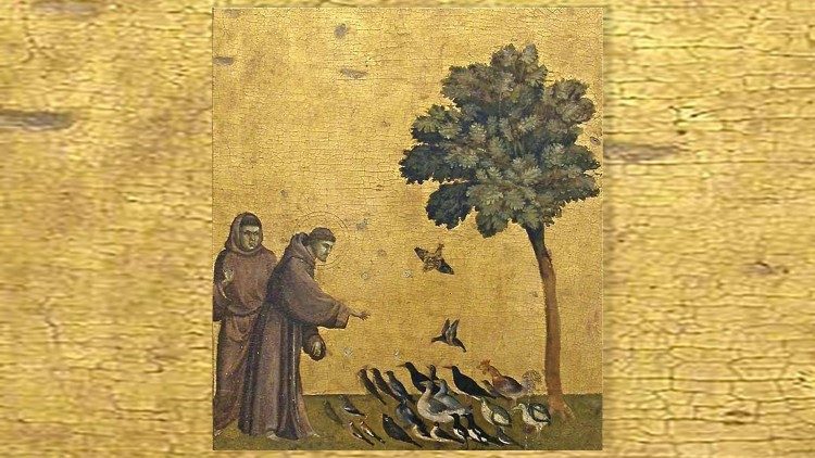 Svatý František káže ptactvu 