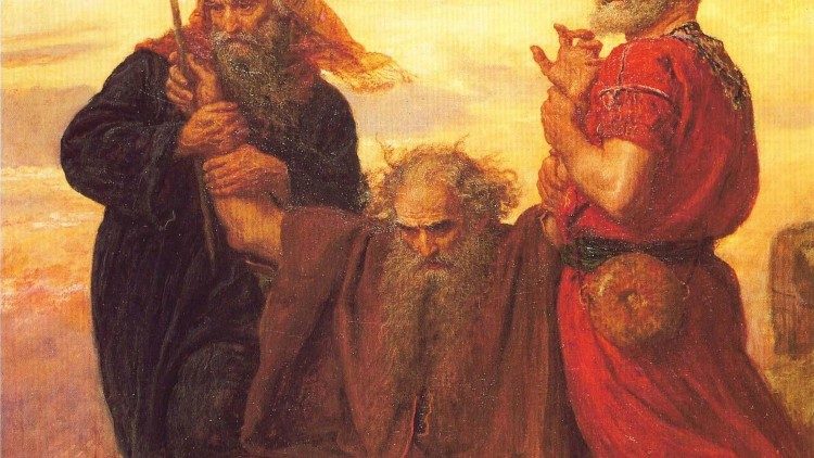 «Da var hendene hans støe helt til solen gikk ned» (2 Mos 17,12). Bilde: John Everett Millais