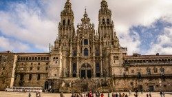 La cathédrale de Saint-Jacques-de-Compostelle en Galice, Espagne, où a lieu le congrès mondial de la pastorale du tourisme religieux. 