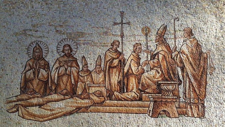 Святые Кирилл и Мефодий, мозаика в Папском словацкой коллегии (Рим)