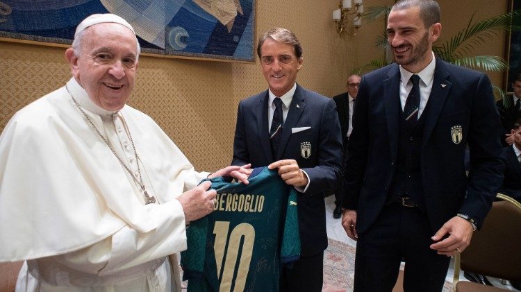 Popiežiaus audiencija Italijos futbolo rinktinei (2020 m.)