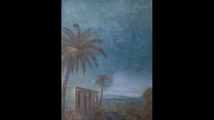 Los frescos del siglo XIX en las salas del Museo Gregoriano Egipcio