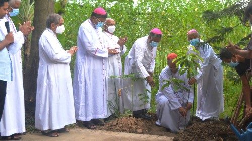Bangladeschs Bischöfe pflanzen Bäume für die Aktion „Pro Katholik ein Baum“ anlässlich des 5-Jahr-Jubiläums der Enzyklika „Laudato si“ von Papst Franziskus