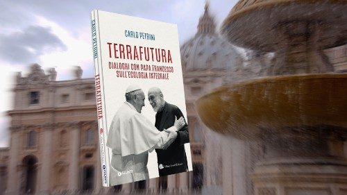 Вокладка кнігі Карда Петрыні "TerraFutura: размовы з Папам пра інтэгральную экалогію"