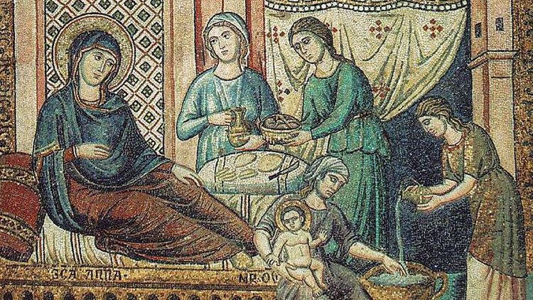 Pietro Cavallini: Narození Panny Marie (1291-1296)