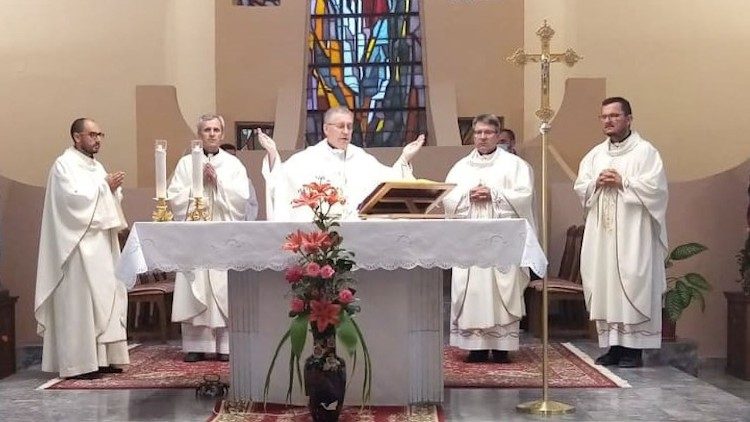2020.09.09 Bishop Kiro Stojanov served Holy Mass for the homeland, Skopje, North Macedonia.