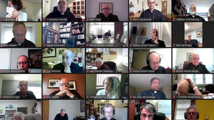 Bishops of Canada in a virtual Plenary Assembly in September 2020 