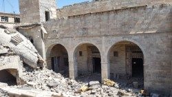 Die vandalisierte chaldäische Al-Tahira-Kirche in Mossul nach dem Abzug der IS-Terroristen im April 2018 