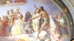 Adam a Eva - detajl obr. Francesco Podesti: Sieň Nepoškvrneného počatia