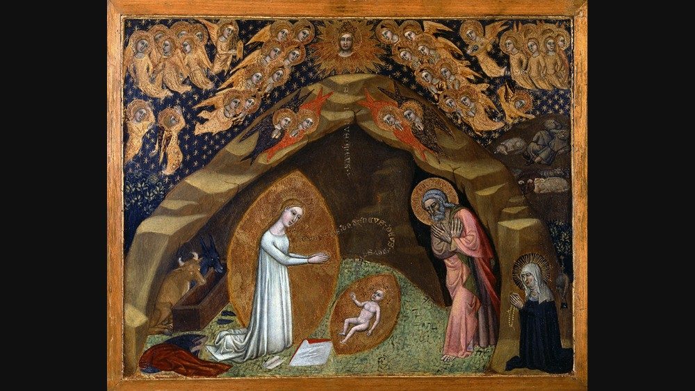 Niccolò di Tommaso, St. Bridget of Sweden’s Vision of the Nativity, Tempera on poplar, gilding, after 1372, Vatican Museums, © Musei Vaticani