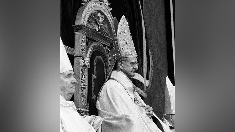Popiežius šv. Paulius VI Vatikano II Susirinkimo pabaigoje 1965 m.