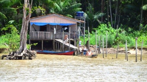 Un'abitazione nella regione amazzonica