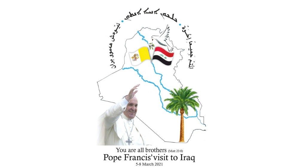 Logotipo de la visita del Papa a Irak