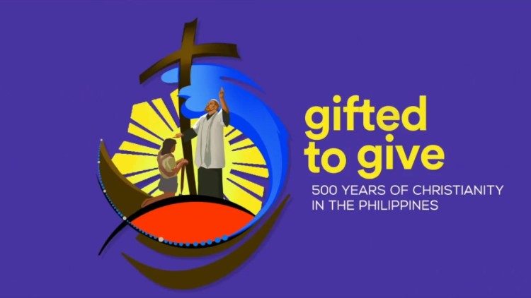 Logo of the celebration of 500 years Christianity in the Philippines
