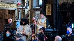 Il Metropolita Ortodosso d’Italia ed esarca dell'Europa Meridionale Polycarpos Stavropoulos, stamani nella cerimonia di intronizzazione a Venezia