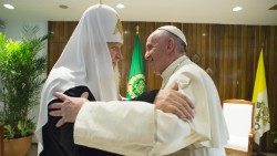 Le Pape François avec le patriarche Kirill, en 2016.