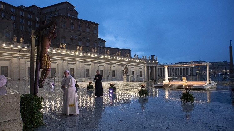 Ватиканская площадь. Молитва 27 марта 2020 г.