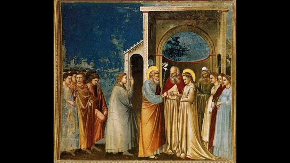 Giotto (Giotto di Bondone) Sposalizio della Vergine, 1303-1305 ca. Cappella Scrovegni, Padova