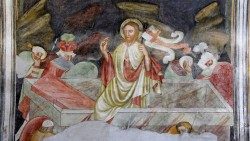 Die Auferstehung Jesu, Fresko in der Kirche San Martino in Campiglio bei Bozen