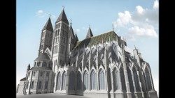 La cathédrale Notre-Dame de Tournai (image de synthèse)